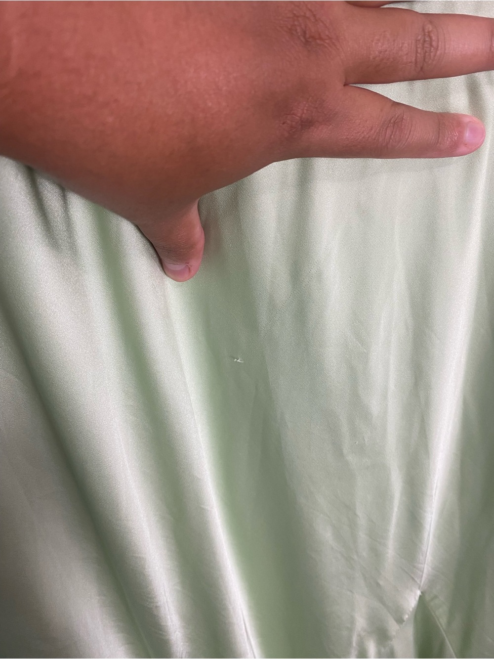 BHLDN Caped Satin Maxi Dress Green Ruffle XL - Picture 9 of 10